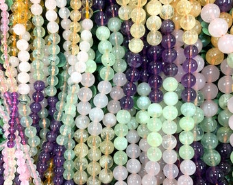 Chakra Bead Strand,Natural Gemstone Beads,Mixed Beads,Jewelry Supplier, Wholesale Beads, Citrine, Amethyst Stone Beads,Bulk Beads