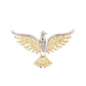 Large Gold Filled Holy Spirit Pendant,Dove Pendant,Christian Jewelry,Religious medal,Holy Spirit Pendant,Espiritu Santo Charm,Dove Jewelry