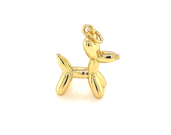 Balloon Dog Charm,Puppy Charm,Dog Pendant,Charm for Dog Lover,Dog Charms,Pet Charms,Doggie Charm for Necklace,DIY Jewelry Supply,Wholesale