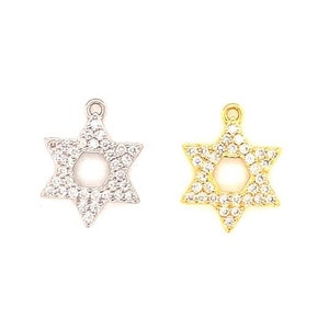 Sterling Silver Star of David Charm, Jewish Charms, Magen David Pendant, Silver Star of David Pendants, Hebrew Charms, Star of David Jewelry