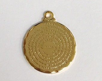Catholic,Gold Filled,Padre Nuestro Charm,Our Father Prayer Charm,Fathers Prayer Charm,Religious Medals,Our Father Pendant,Catholic Pendant