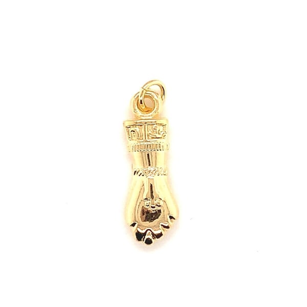 Gold Filled Figa Hand Charm,Mano Fico Italian Amulet Hand Pendant,Gold Filled Mens Charm,Gold Figa Hand Charm, Gold Filled Wholesale Charms