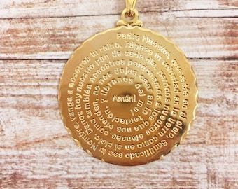 Catholic,Gold Filled,Padre Nuestro Charm,Our Father Prayer Charm,Fathers Prayer Charm,Religious Medals,Our Father Pendant,Catholic Pendant
