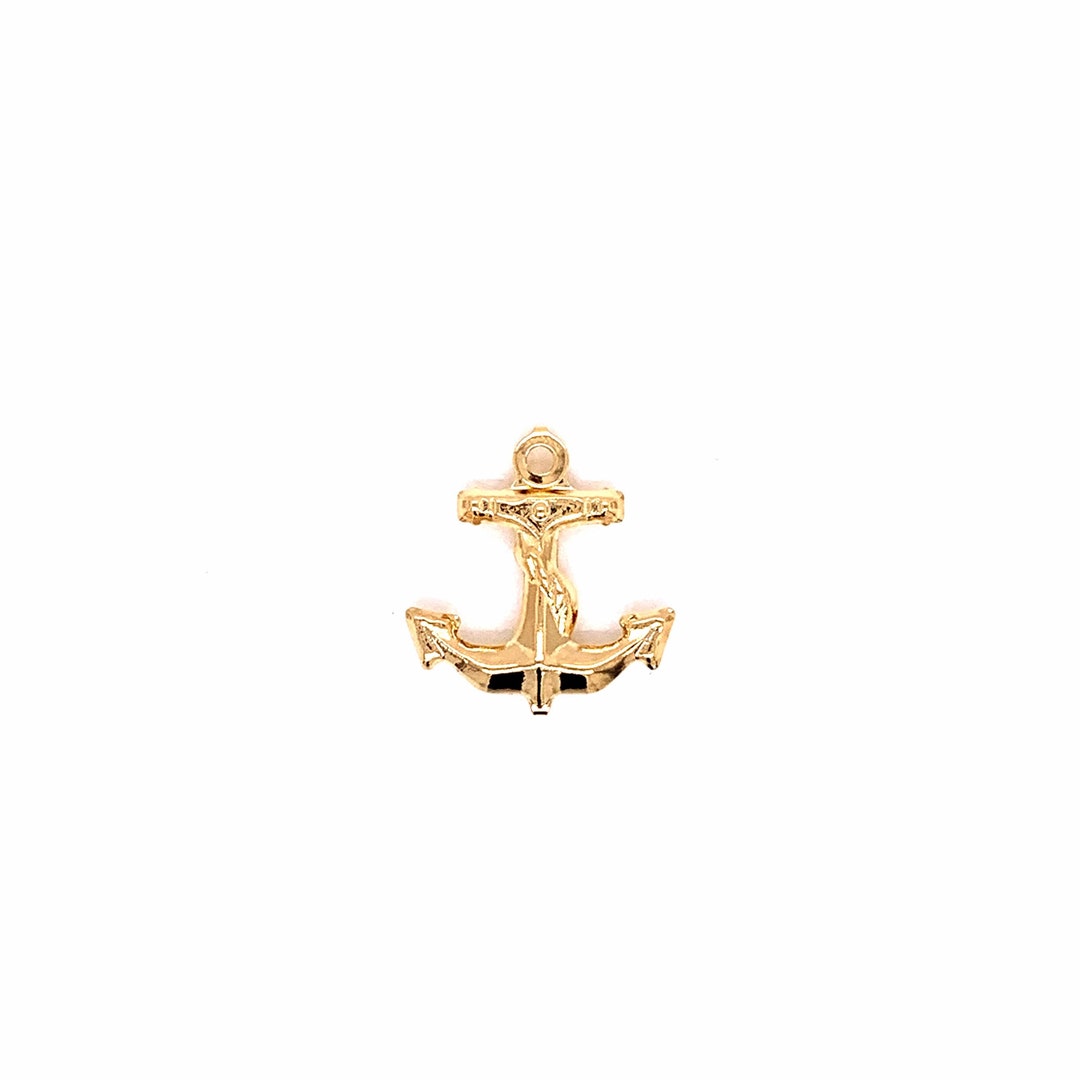 18K Gold Filled Anchor Pendantgold Filled Nautial Charms Etsy