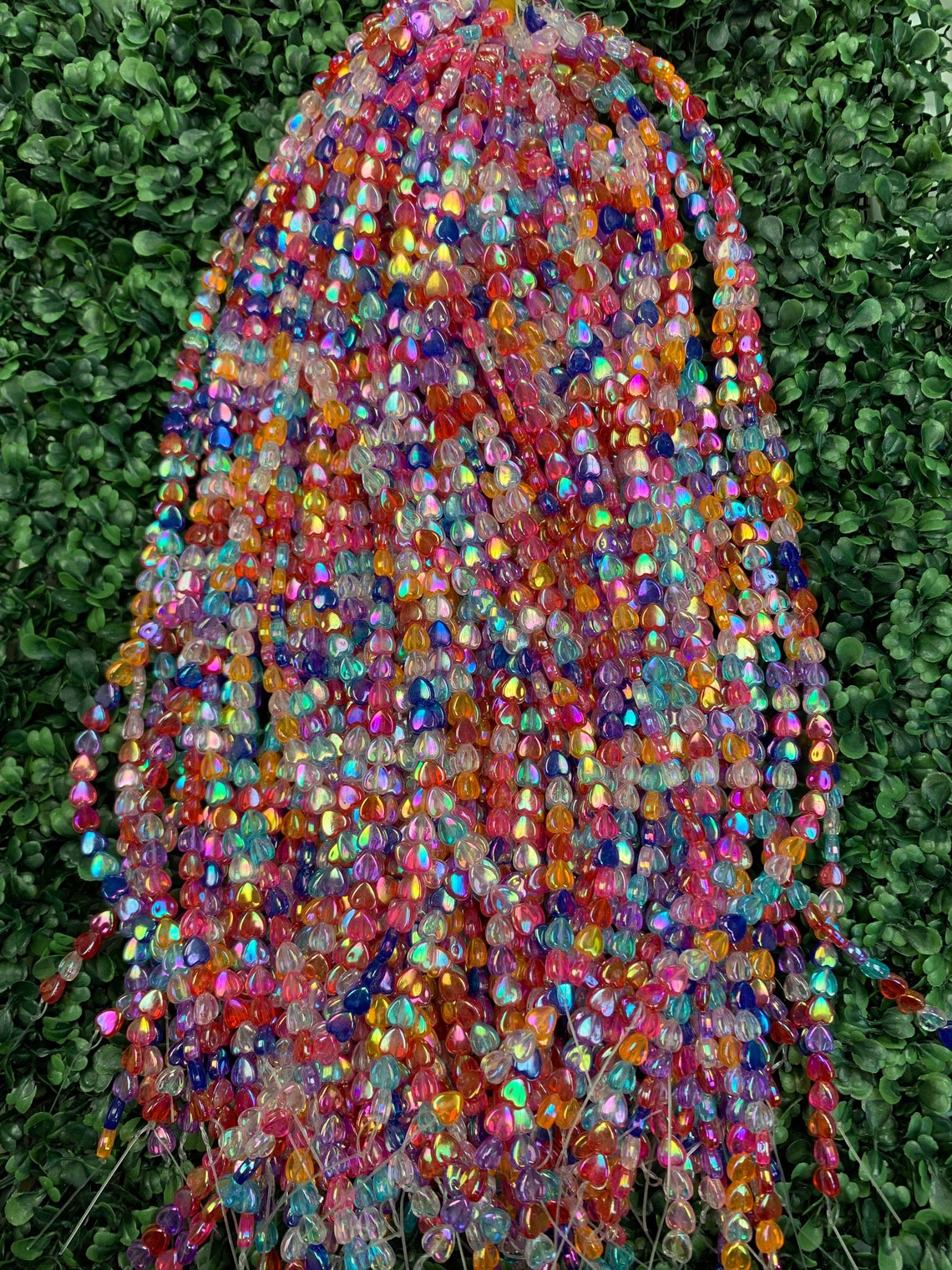 Colorful Heart Beadssmall Bright Heart Beads for DIY - Etsy