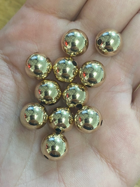 14K Gold Filled Non Tarnish GUARANTEE Beads,100 High Quality Gold Accents  Beads for Bracelet,gold Beads,spacer Beads for Jewelry Making 