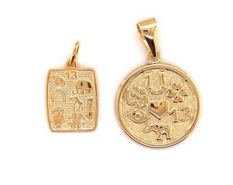 18K Gold Filled Luck & Money Charm Necklace - 18 Inch Mariner Chain With Murano Glass