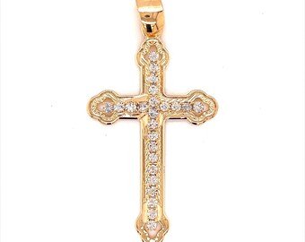 Colgante de cruz de diamante, amuletos religiosos, amuletos cristianos, listo para enviar, amuletos al por mayor, amuletos impermeables, proveedor de joyería, amuletos a granel