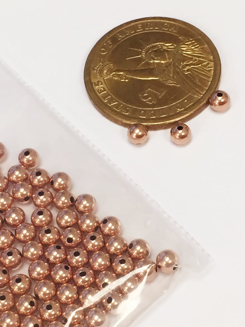14K Rose Gold BeadsNon Tarnish Gold Filled BeadsRose Gold Etsy