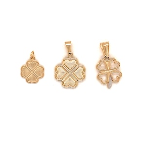 18K Gold Filled Clover Charm, Four Leaf Clover, Quatrefoil Charm, Lucky Charm Pendants, Charms for Jewelry Making, Bulk Wholesale Charms