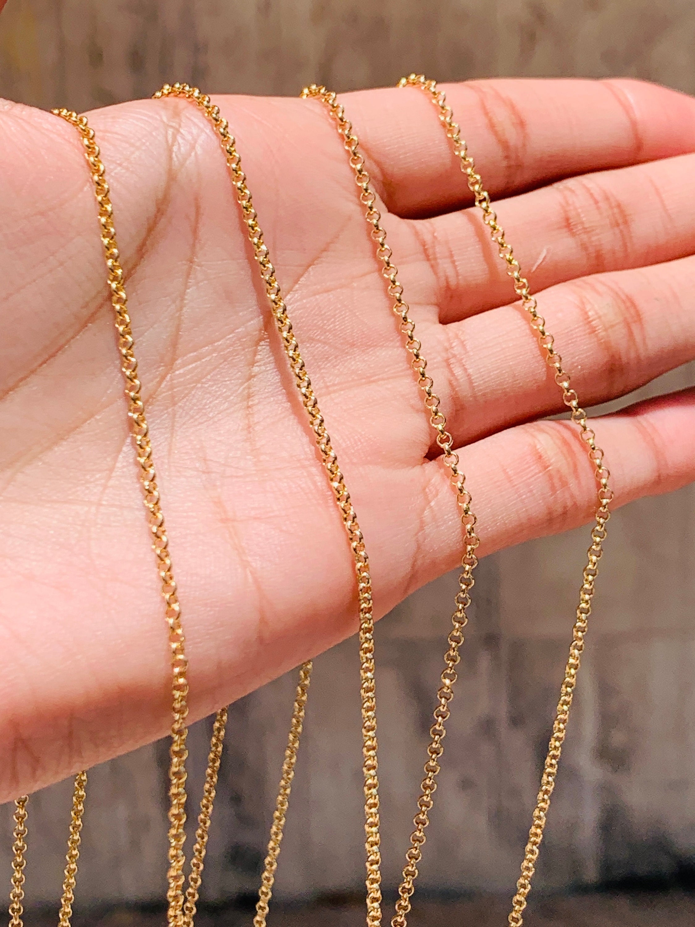 10 Dainty Silver Bulk Chain Necklace, Cable Chain, Rolo Chain