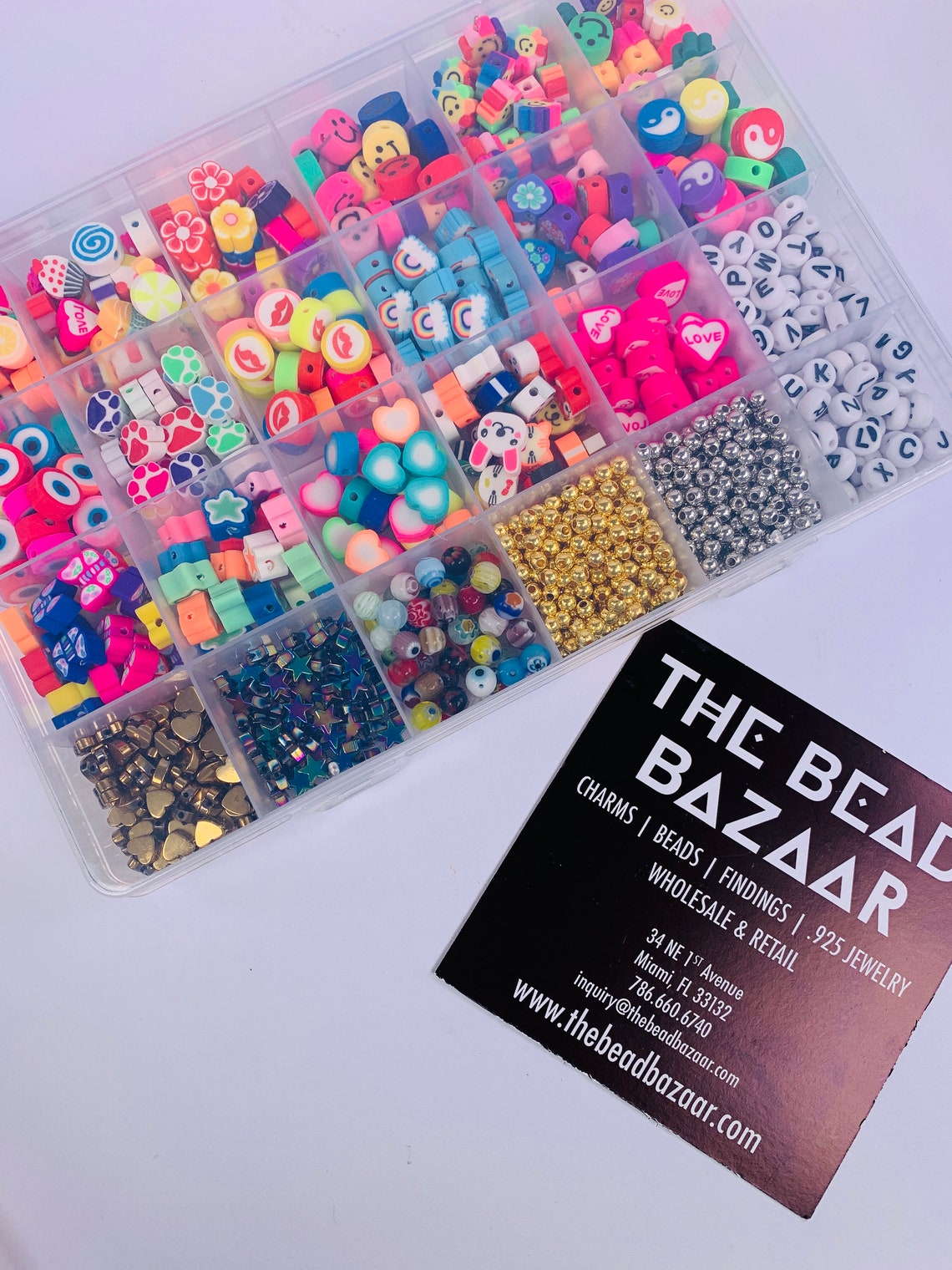 DIY Kids Bead Kity2k Assorted Bead Kitgold Beaded Bracelet Etsy