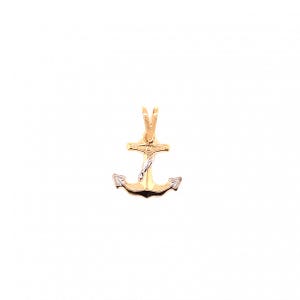 Gold Anchor Charm,Anchor Nautical Wheel Pendant,Gold Filled Mens Anchor Pendant,Nautical Charm,Gold Anchor,Nautical Jewelry,Sailor Jewelry