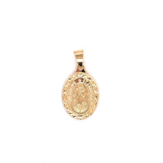 18K Gold Filled Lady of Guadalupe Saint Pendant virgen De