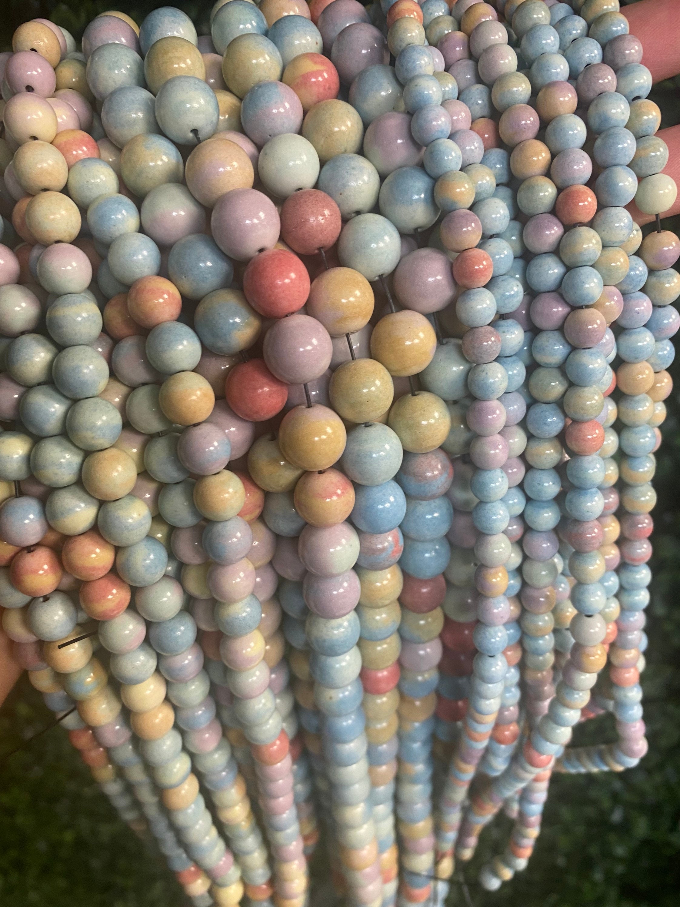 Pastel Vowel Beads 1/2-lb Bag