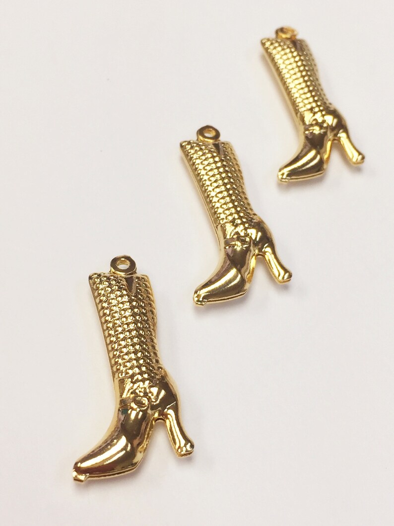Boot Charm Gold Filled Charms Boot Jewelry Cowboy Boot Etsy