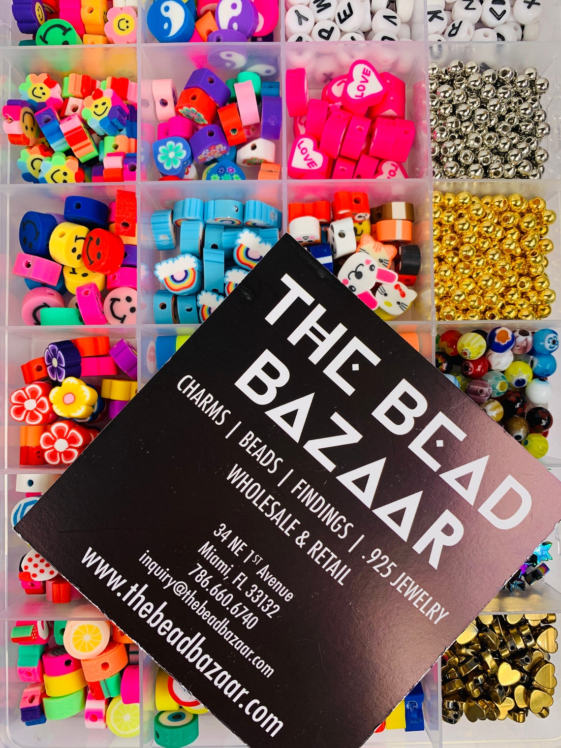 DIY Kids Bead Kity2k Assorted Bead Kitgold Beaded Bracelet Etsy