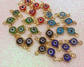 Evil Eye Connector, Gold Filled Evil Eye Jewelry, Lucky Eye Jewelry, Evil Eye Charms, Evil Eye Jewelry, Good Luck Charms