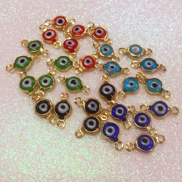 Evil Eye Connector, Gold Filled Evil Eye Jewelry, Lucky Eye Jewelry, Evil Eye Charms, Evil Eye Jewelry, Good Luck Charms