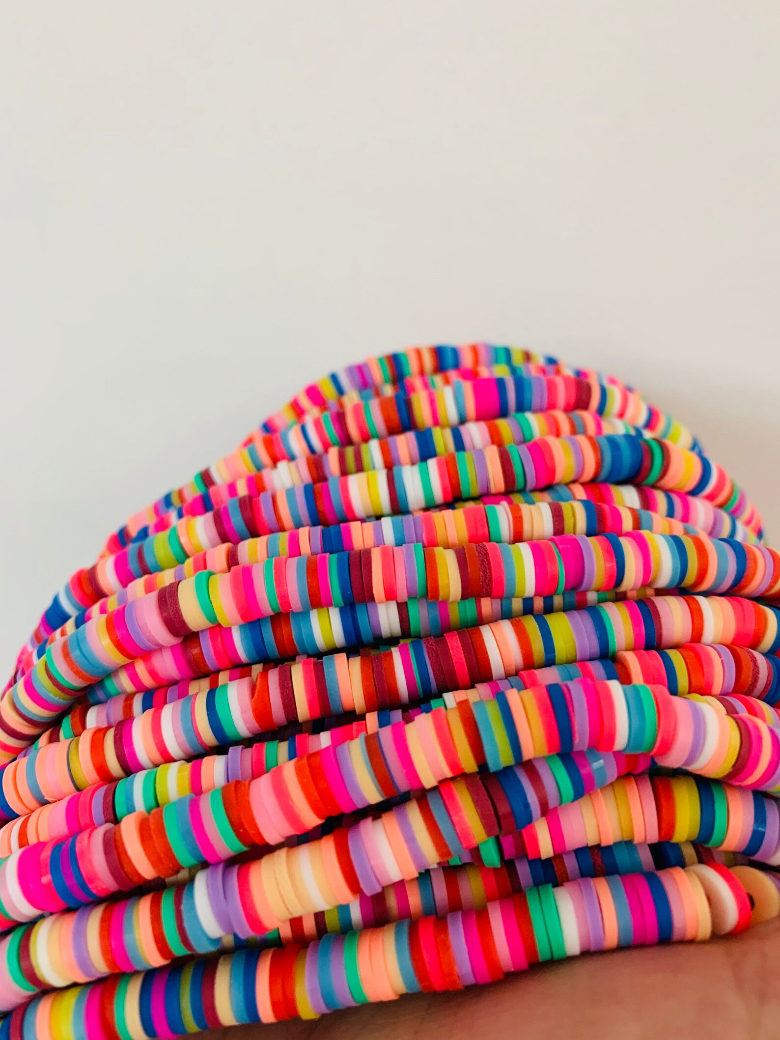 Heishi Disc Beads Disc Beads Rainbow Disc Beads Spacer Etsy