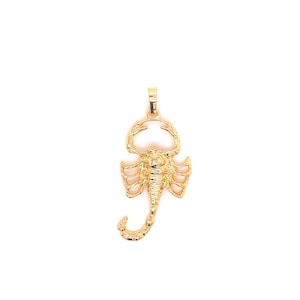 Gold Filled Scorpion Pendant,Scorpio Birthday Charm,Large Mens Scorpio Pendant,Gold Animal Pendant,Scorpion Charm Jewelry, Wholesale Charms