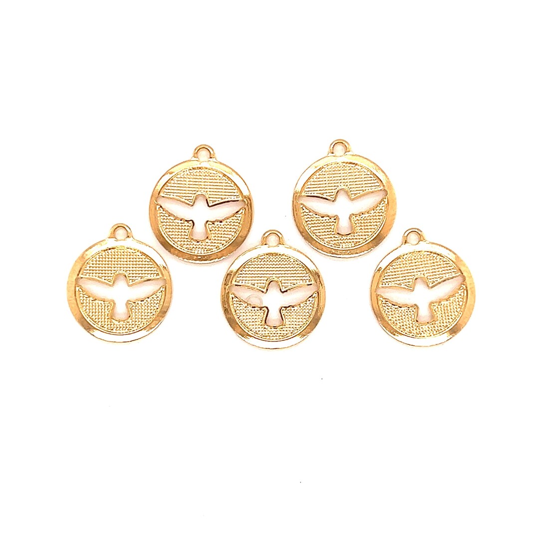 18K Gold Filled Holy Spirit Charm,small Holy Spirit Charm,religious