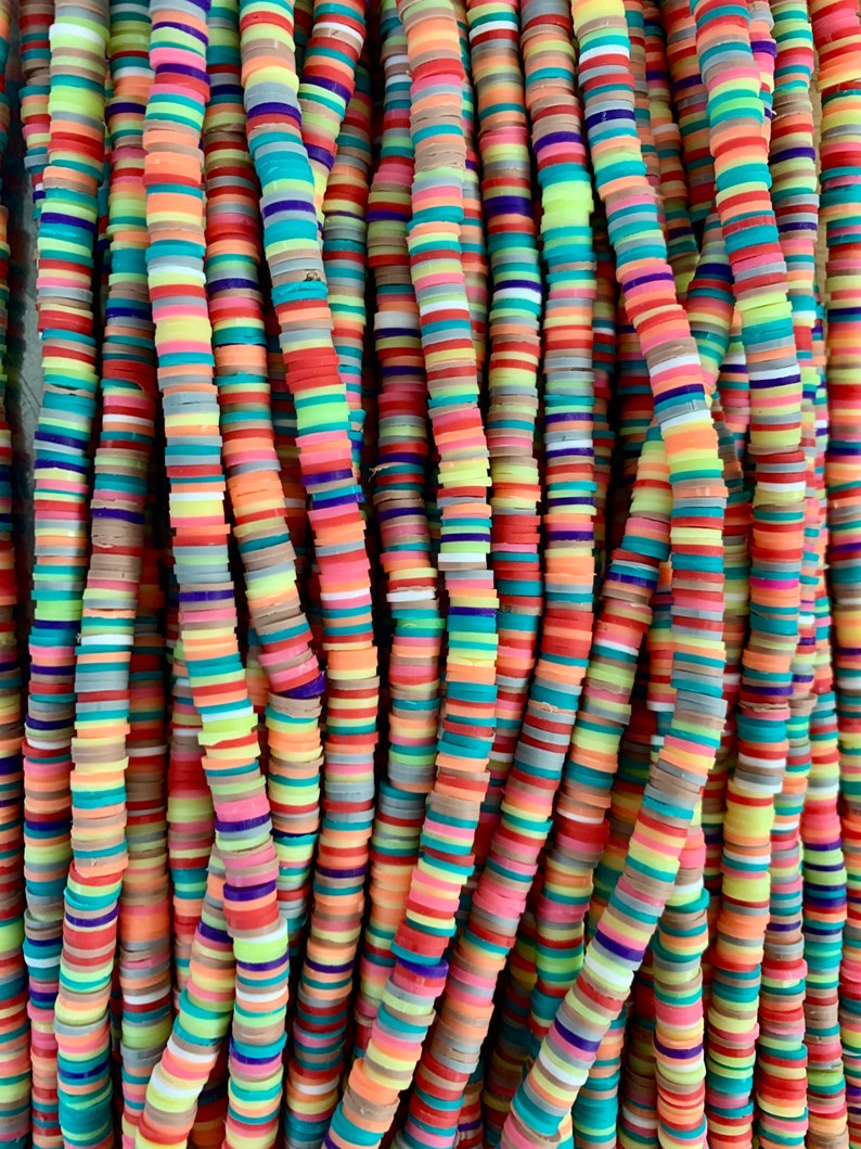 Disc Beads Spacer Beads Polymer Clay Beads Jewelry Making Etsy