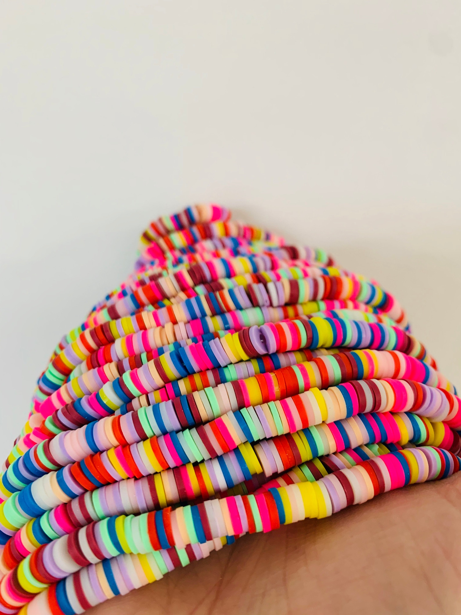 Heishi Disc Beads Disc Beads Rainbow Disc Beads Spacer Etsy