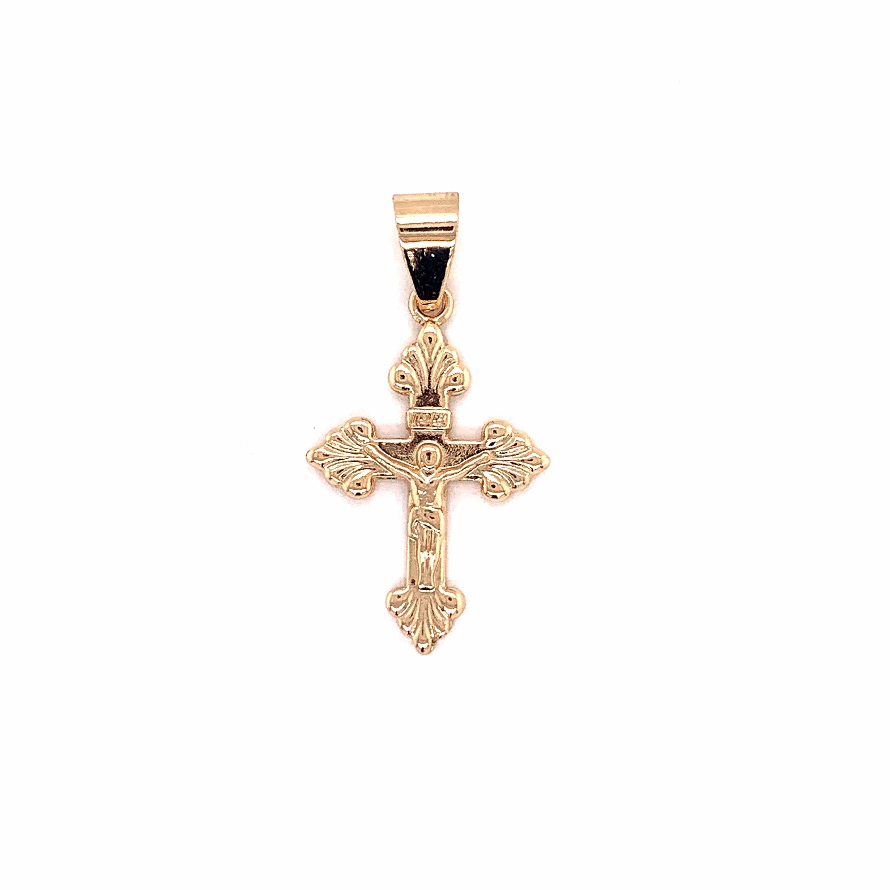 18K Gold Filled Cross Pendantjesus on 