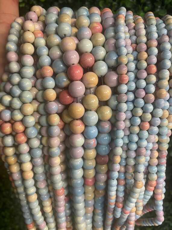 Bracelet Perle Ronde 6 Mm, Pierre Naturelle, Création Artisanale - Foto 4