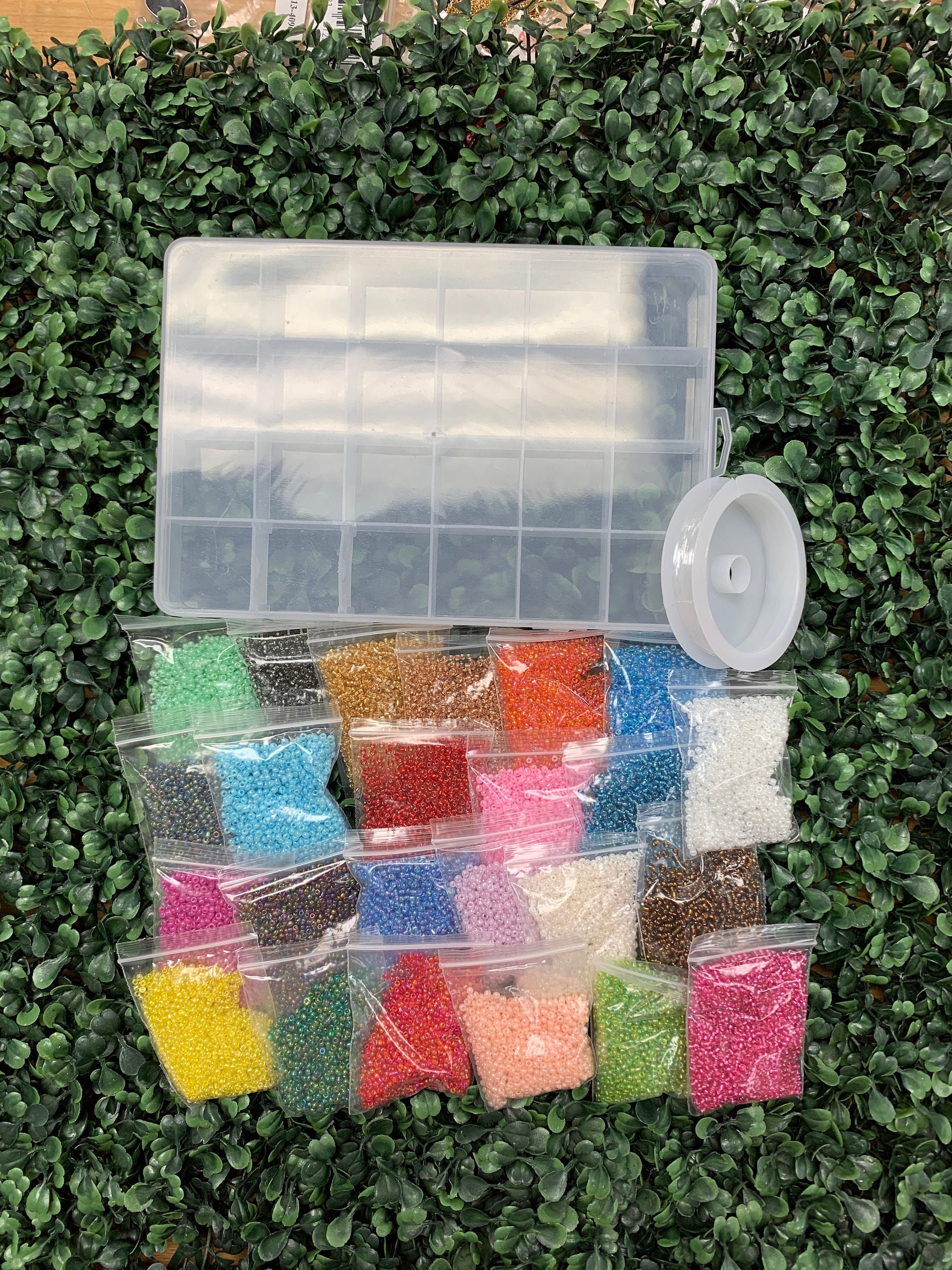 24 DIY Saatperlen Set für Kinder Kunst & Basteln Armbänder