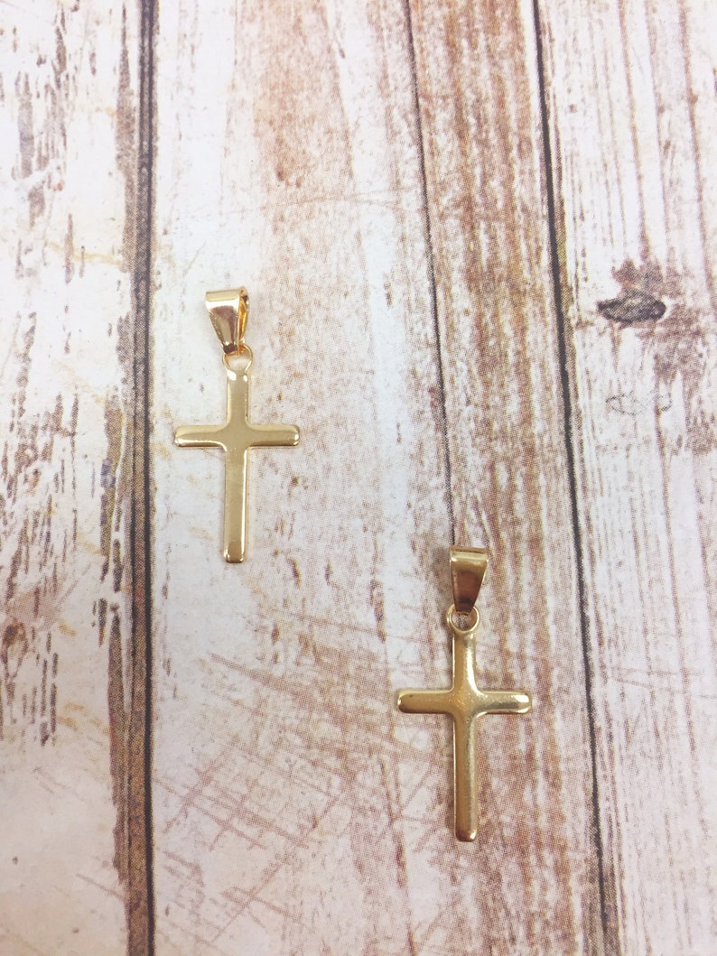 Simple Gold Cross Pendant Small Gold Filled Cross Pendant for Etsy