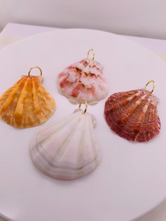 Large Sea Shell Charm, Seashell Pendant for Necklace, Ocean Summer Charms, Tropical Beach Charms, Nautical Pendant, Large Sea Shell Pendant