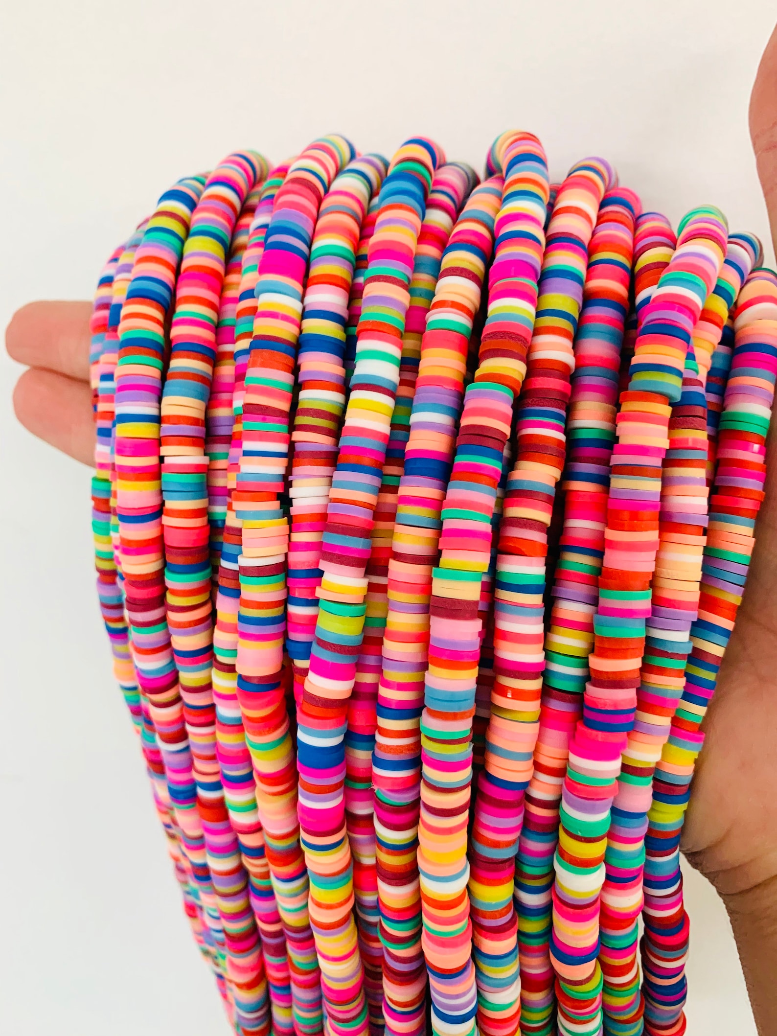 Heishi Disc Beads Disc Beads Rainbow Disc Beads Spacer Etsy