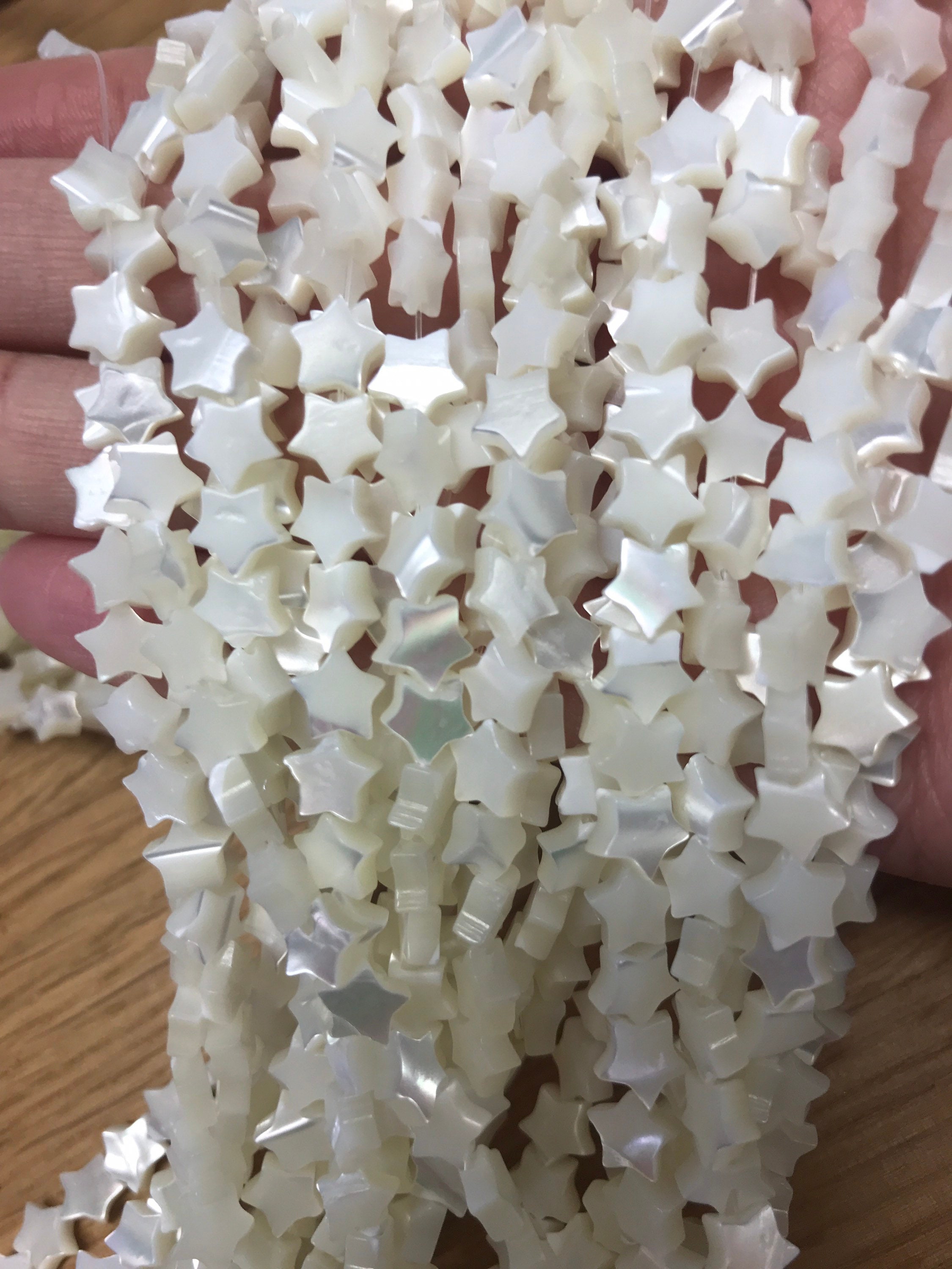 Shell Pearls Star White Pearl Small Star Beads,tiny Shell Pearl Star Accent Spacer Beads ...