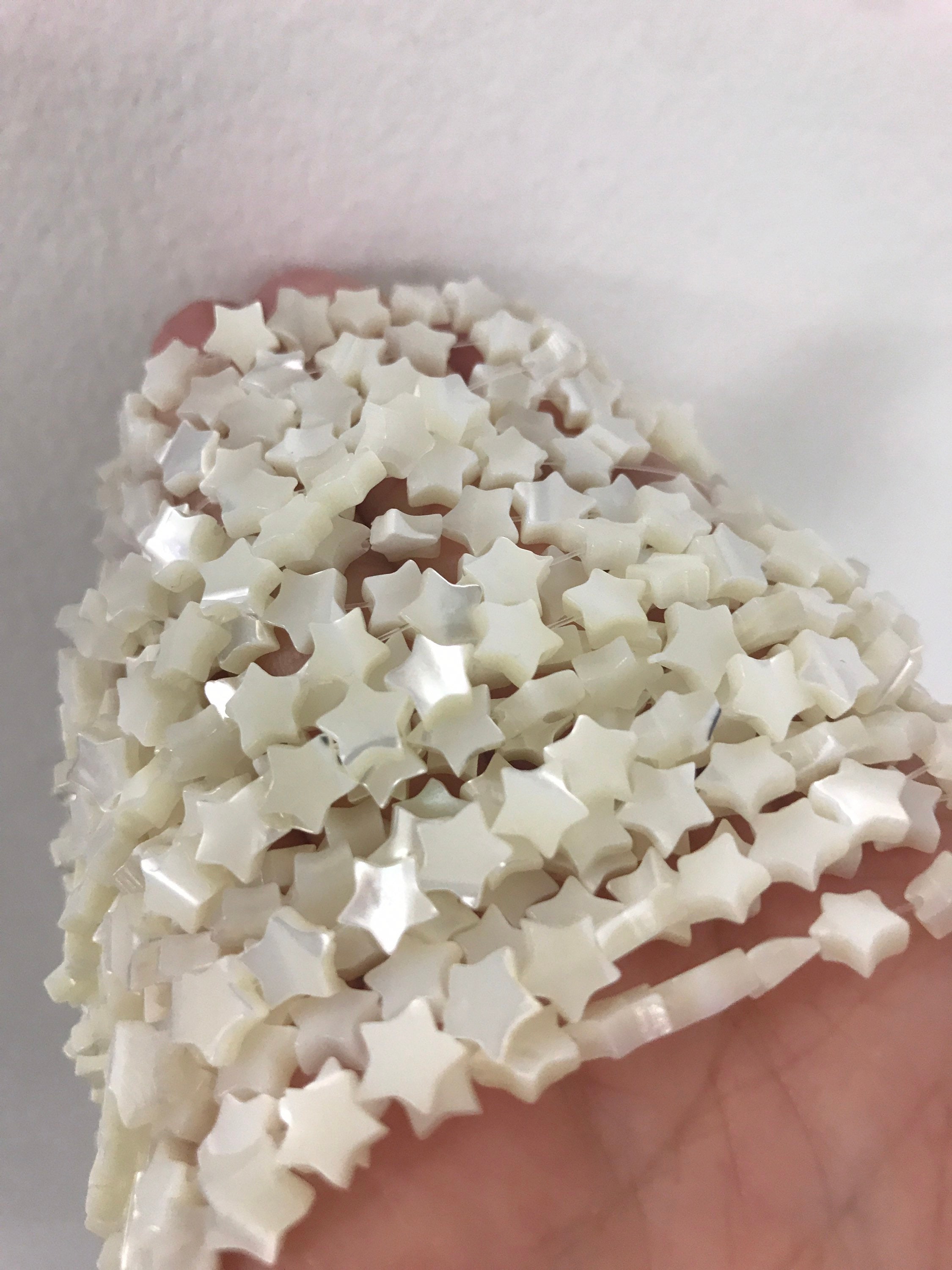 Shell Pearls Star White Pearl Small Star BeadsTiny Shell Pearl Star Accent | Etsy