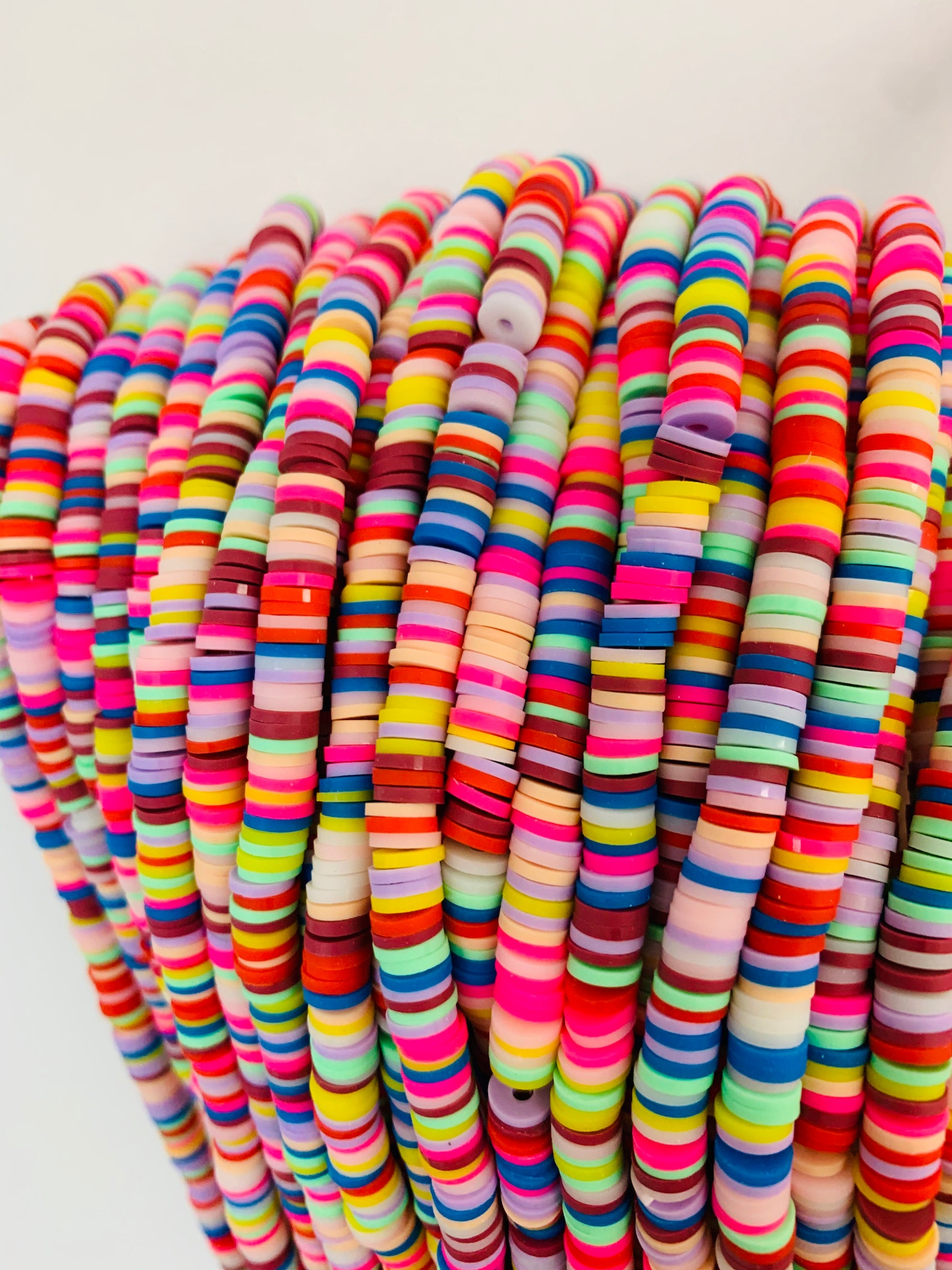 Heishi Disc Beads Disc Beads Rainbow Disc Beads Spacer Etsy