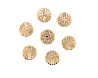 18K oro lleno mini conector de oración de nuestro padre, encanto de oración del Señor, joyería católica, encanto cristiano, colgante de moneda, joyería religiosa