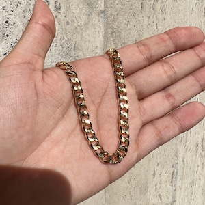 Wholesale 6mm Curb Chain Bracelet, 18K Gold Filled Thick Cuban Link Bracelet, Gold Filled Supplier, REady to ship, Wholesale Bracelets