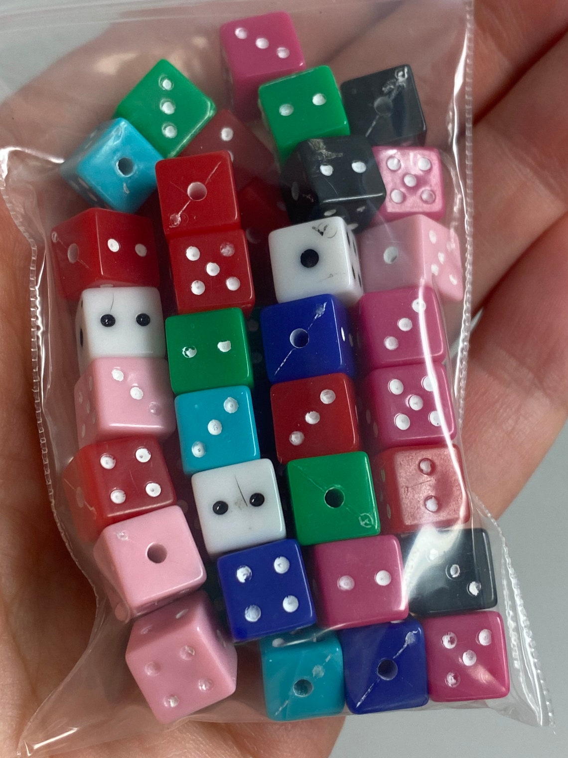 50 Assorted Dice BeadsSmall Pack of Dice Accent BeadsKids Etsy