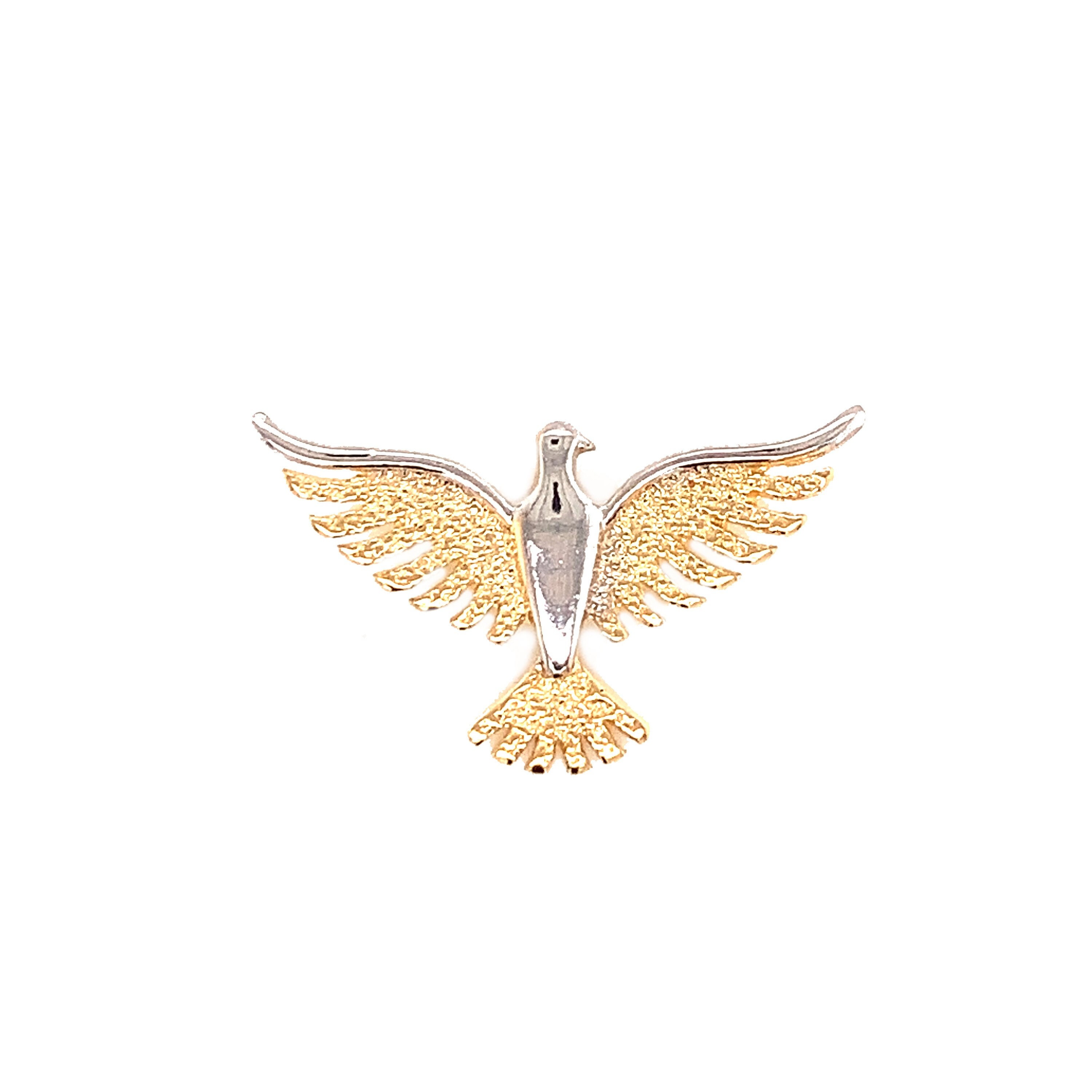 Large Gold Filled Holy Spirit Pendant,Dove Pendant,Christian Jewelry,Religious medal,Holy Spirit Pendant,Espiritu Santo Charm,Dove Jewelry