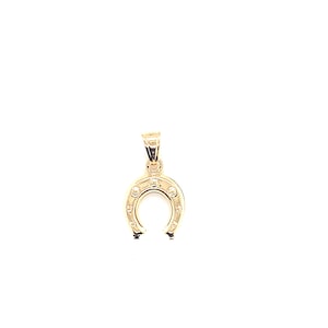 Gold Hanging Horseshoe Charm,Gold Filled Horseshoe Pendant for Jewelry Making,Good luck Charms,Bulk Charms for beading,Gold Filled Charms