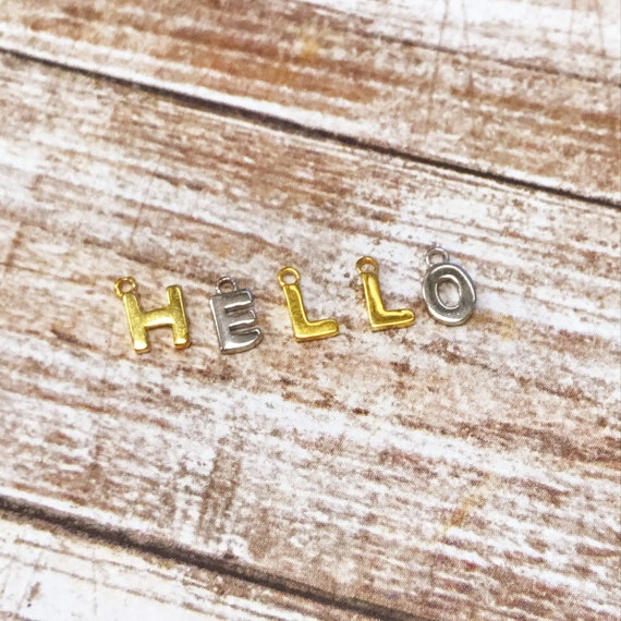 Mini Initial Charm, Sterling Silver Initials, Personalized Charm, Custom Letter Charm, Initial Pendant, Personalized Jewlery Making, DIY