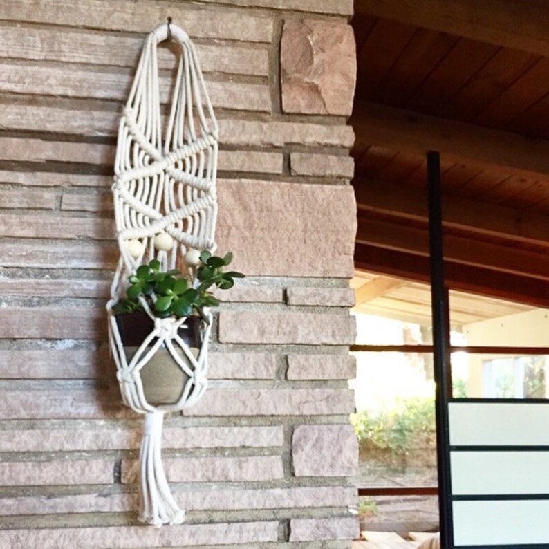 Cotton Rope Wall Hanging Planter Etsy