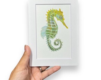 Seahorse - Watercolor Original Painting