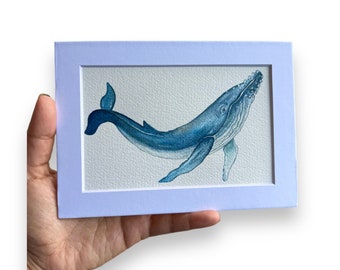 Humpback Whale - Watercolor Original Painting