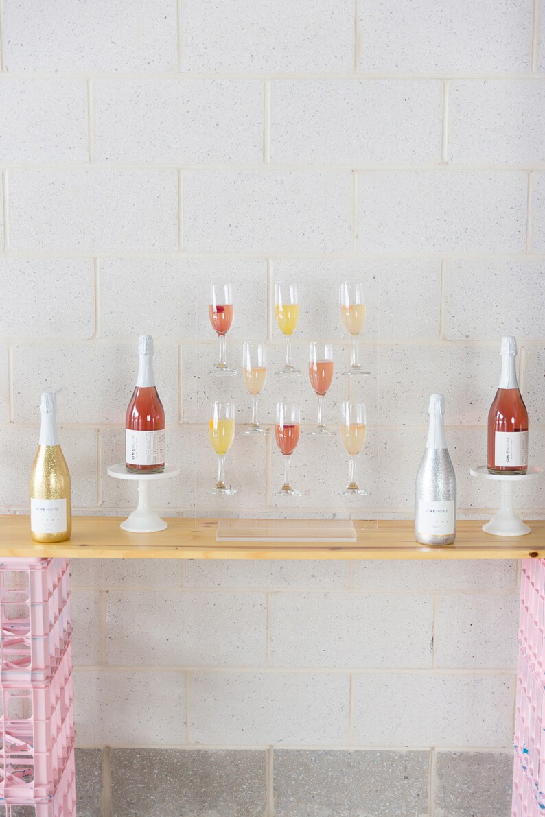Tabletop Acrylic Champagne Wall by One Stylish Party Etsy