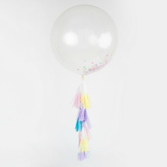 Custom Colors Jumbo Confetti Balloon with Tassels Etsy