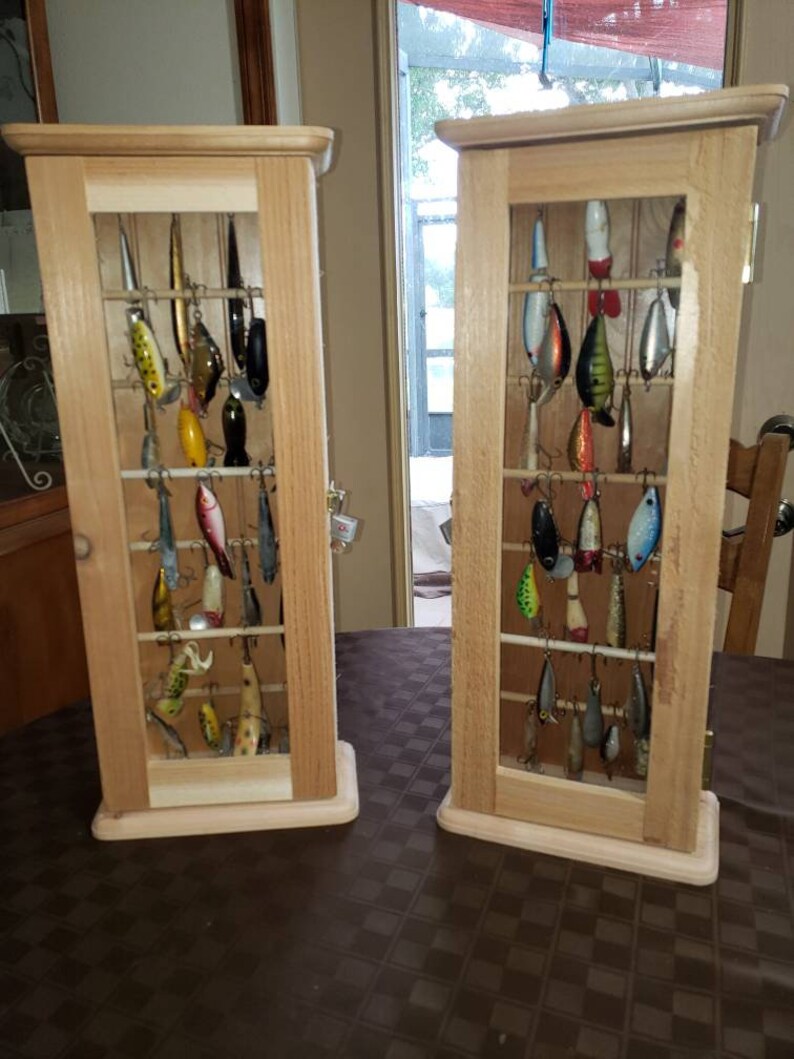 Fishing Lure / Reel Display 2. Each holds over 20 Etsy