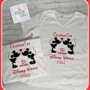 Customizable Disney Anniversary T-Shirt - Personalized with Years & Date, Perfect Disney Lovers Gift image 1